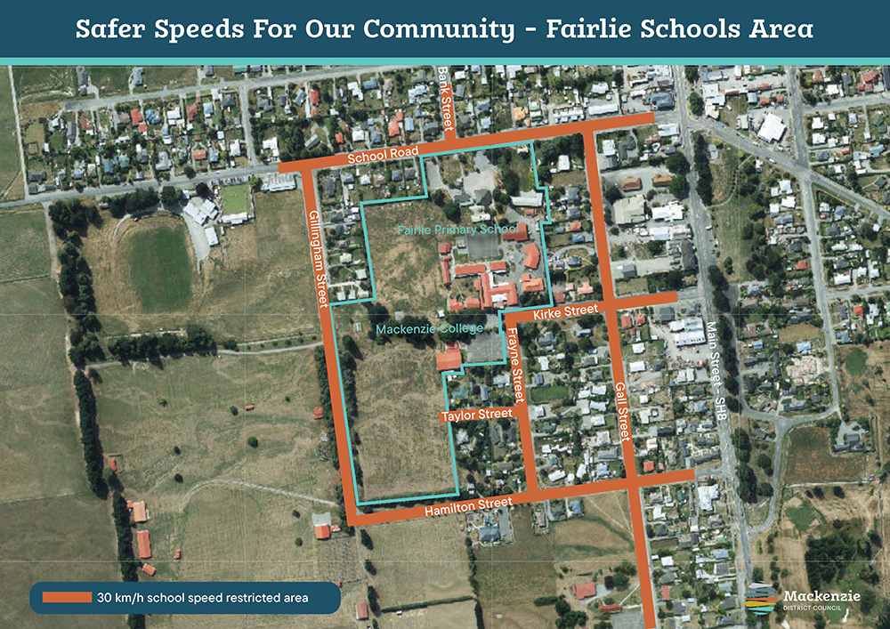 Speed restrictions - Fairlie Schools Area 