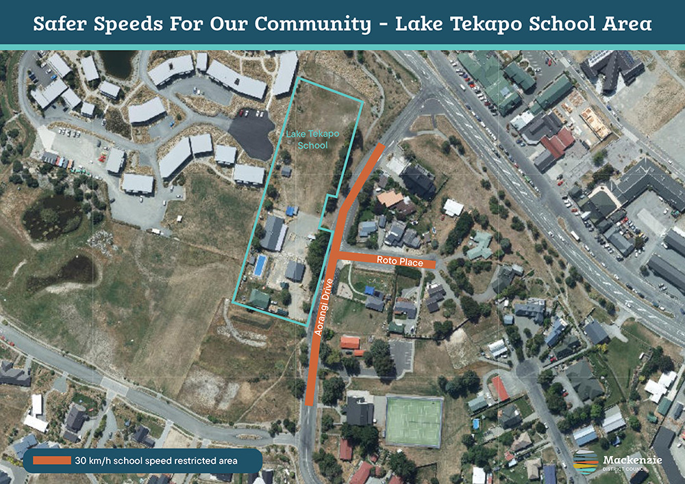 Speed restrictions - Lake Tekapo School Area