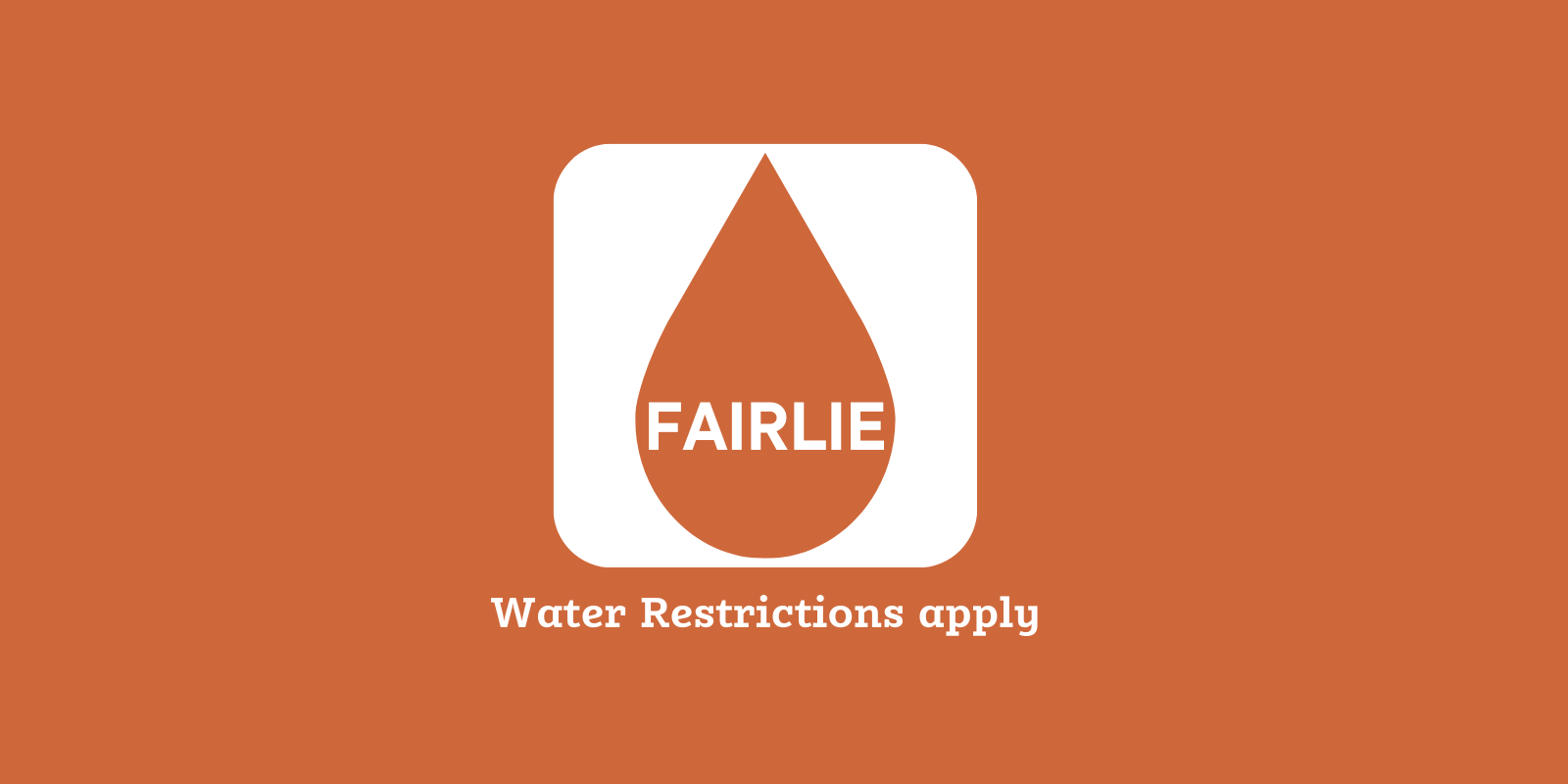 Fairlie - Water restrictions apply 1600x800 banner image
