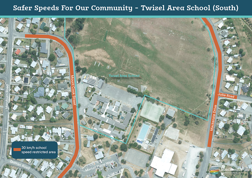 Speed restrictions - Twizel Area School (South) 