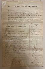 Mackenzie Road Board signed letter A