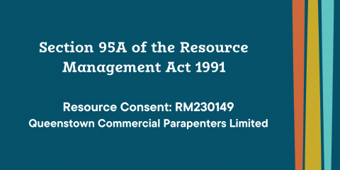 Resource Consent: RM230149 Queenstown Commercial Parapenters Limited