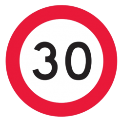 30 kmh speed limit sign